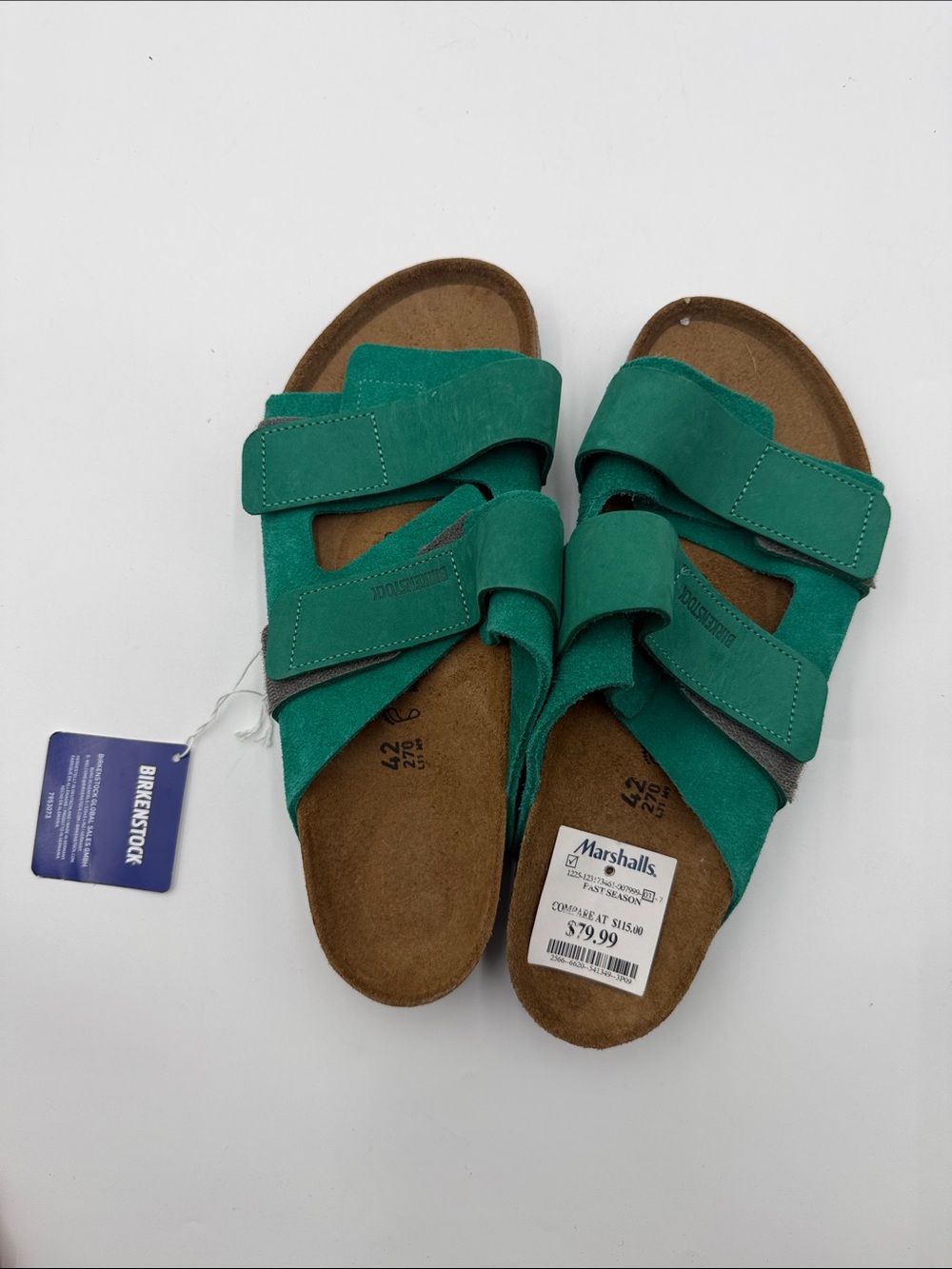 Birkenstock Uji EU42/US MEN 8.5 /WOMEN/10 Unisex Digital Green Suede